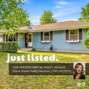 7428 Concerto Curve NE four-bedroom home for sale in Fridley Minnesota